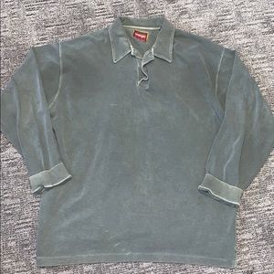 Oversized shirt in olive with texture